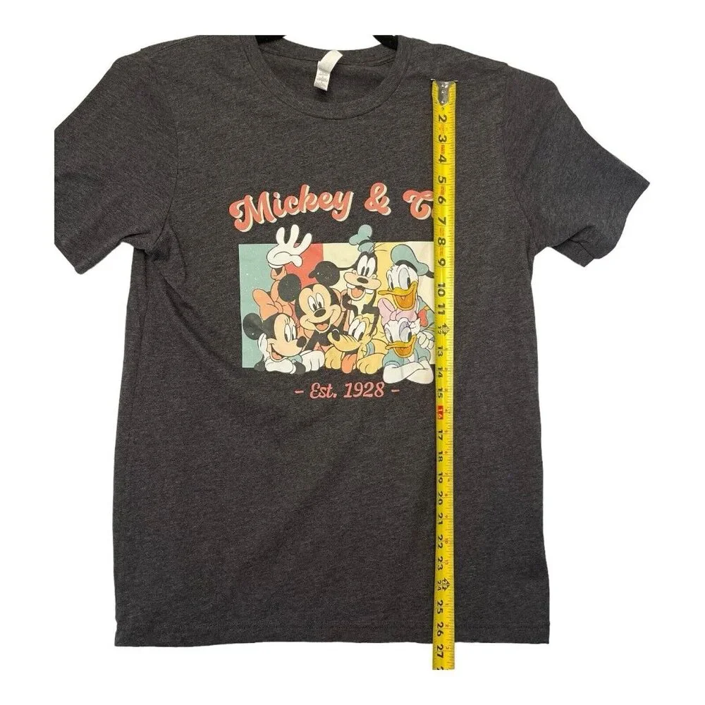 Disney Mickey Mouse & Friends Unisex Blac Crew Neck T-Shirt Size Lg Cotton Blend - Picture 3 of 7